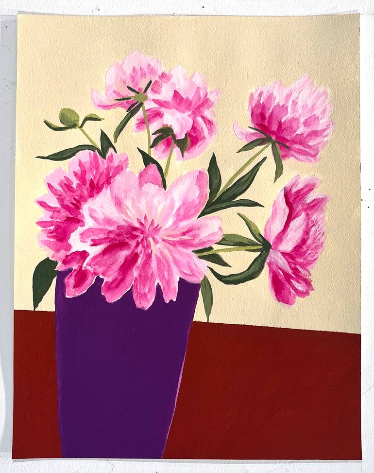 Original Abstract Floral Painting by Michael Pfleghaar