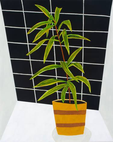 Original Abstract Botanic Painting by Michael Pfleghaar