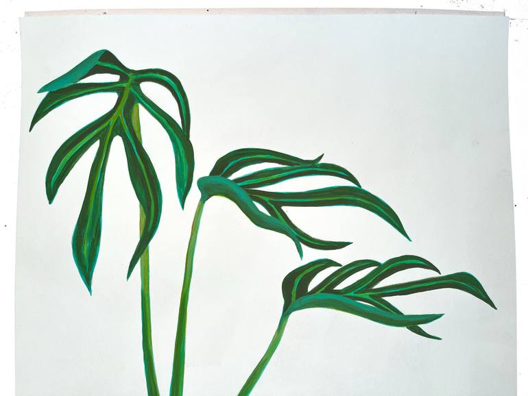 Original Abstract Botanic Painting by Michael Pfleghaar