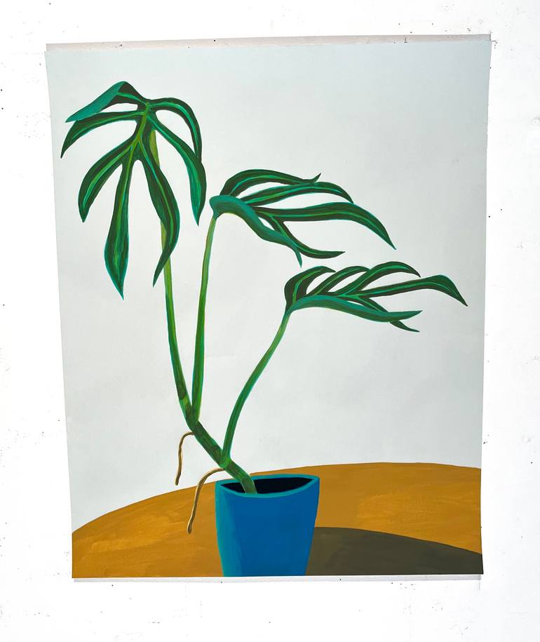 Original Abstract Botanic Painting by Michael Pfleghaar