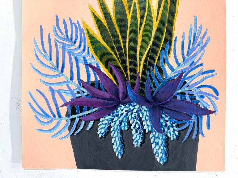 Original Abstract Botanic Painting by Michael Pfleghaar