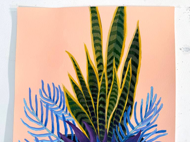 Original Abstract Botanic Painting by Michael Pfleghaar