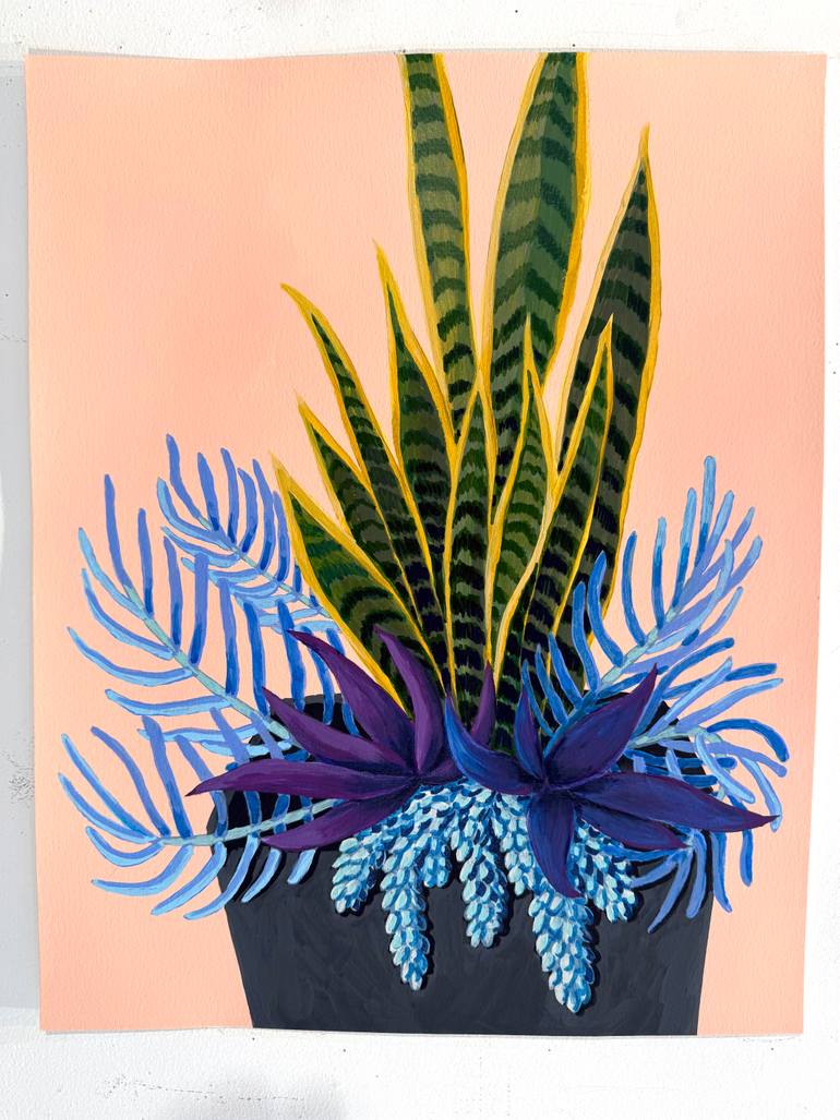 Original Abstract Botanic Painting by Michael Pfleghaar