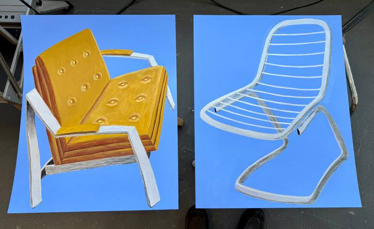 Original Abstract Still Life Painting by Michael Pfleghaar