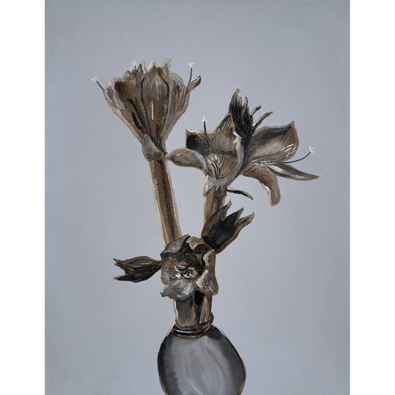 Original Abstract Floral Painting by Michael Pfleghaar