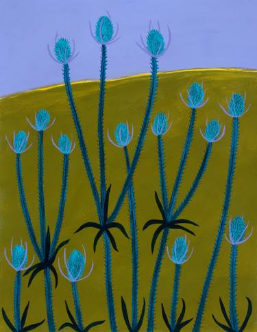 Original Abstract Botanic Painting by Michael Pfleghaar