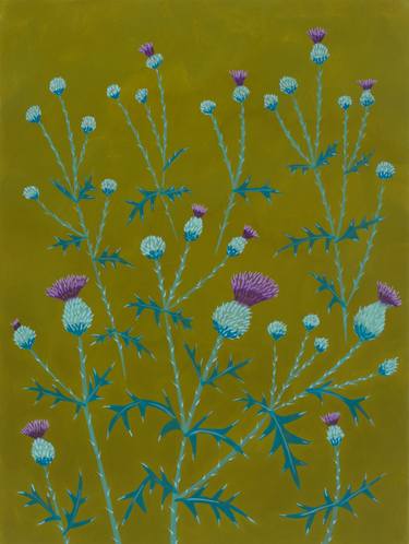 Original Abstract Botanic Painting by Michael Pfleghaar