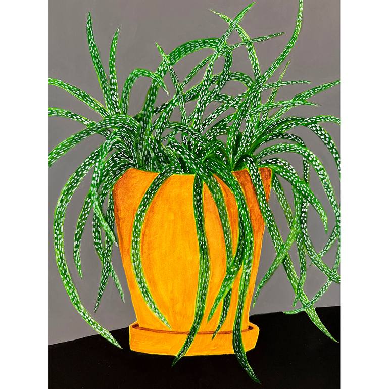 Original Abstract Botanic Painting by Michael Pfleghaar