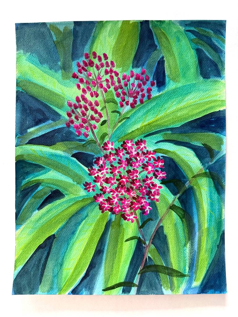 Original Abstract Botanic Painting by Michael Pfleghaar