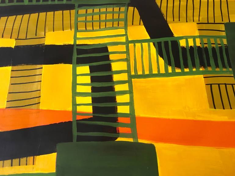 Original Modernism Abstract Painting by Michael Pfleghaar