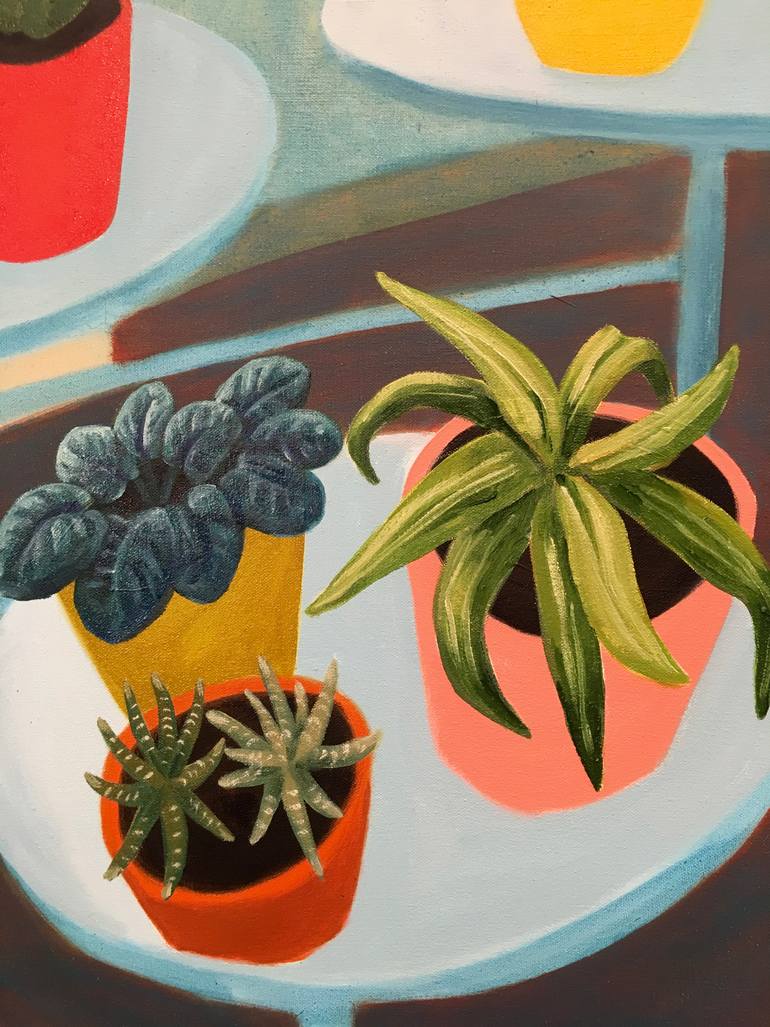 Original Abstract Botanic Painting by Michael Pfleghaar