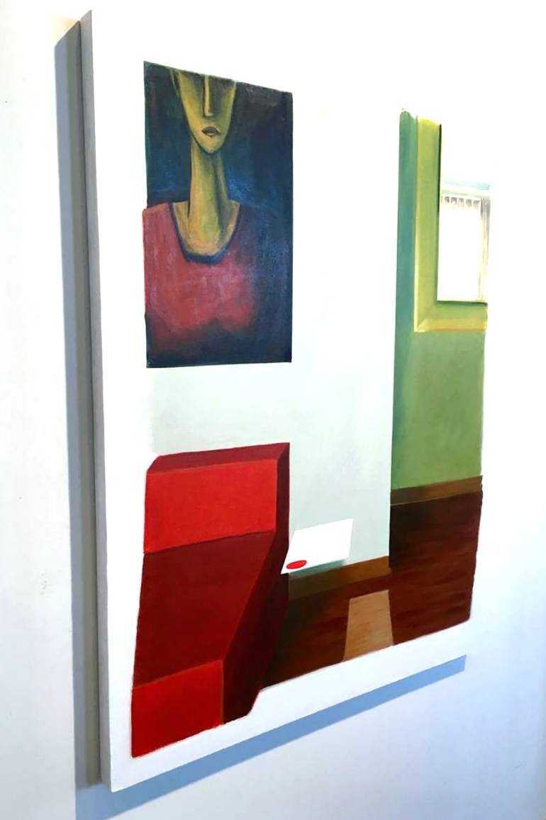 Original Abstract Interiors Painting by Michael Pfleghaar