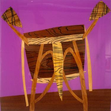 Veneer Chair: Abstract Mixed Media Collage thumb