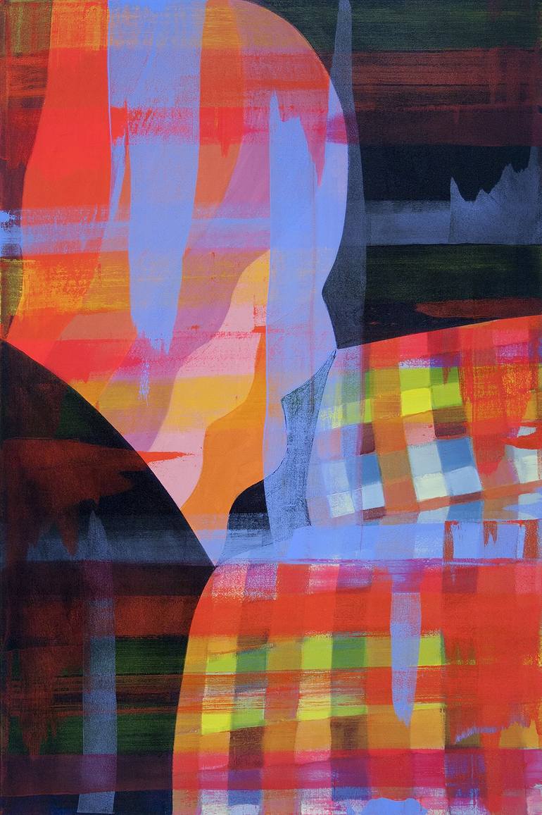 Striped Plaid Painting by Michael Pfleghaar | Saatchi Art