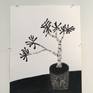 From a new series working with India ink on paper. Still life of a potted jade plant. I especially love the graphic quality of the ink and the control vs lack of control it allows.

Signed, dated, and titled on the back of work.