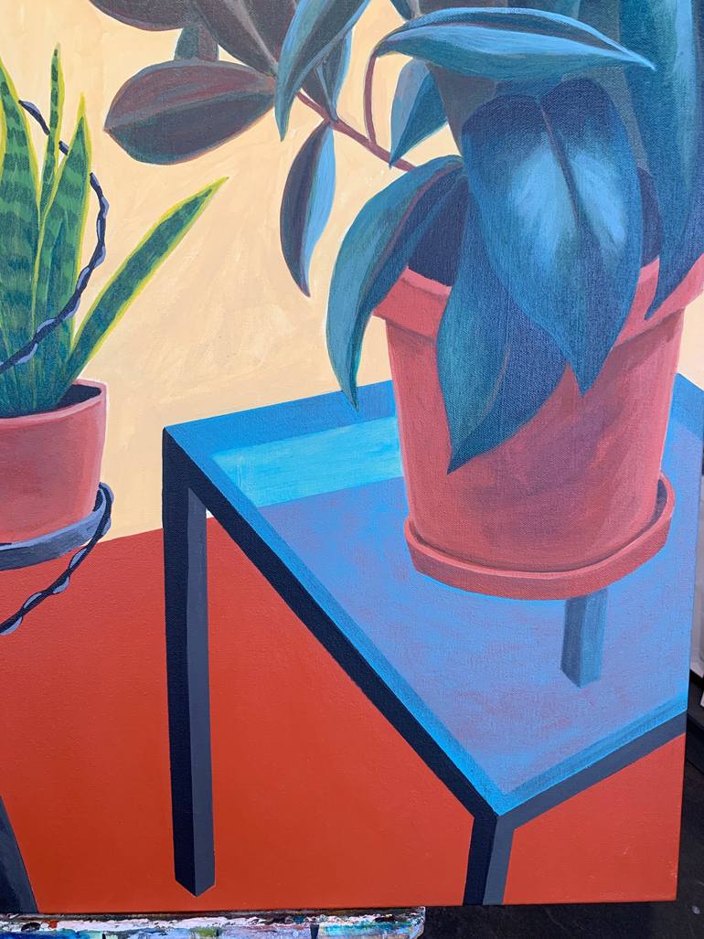 Original Abstract Botanic Painting by Michael Pfleghaar