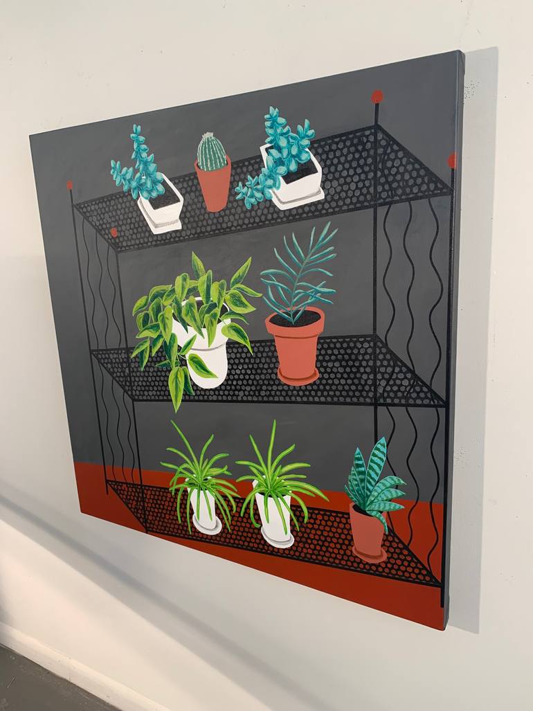 Original Abstract Botanic Painting by Michael Pfleghaar