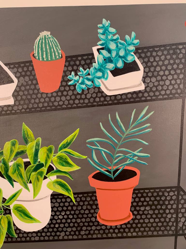 Original Abstract Botanic Painting by Michael Pfleghaar