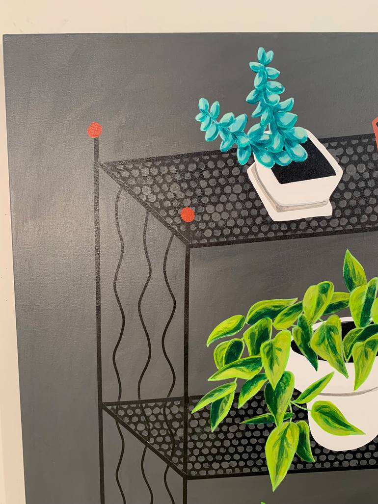 Original Abstract Botanic Painting by Michael Pfleghaar