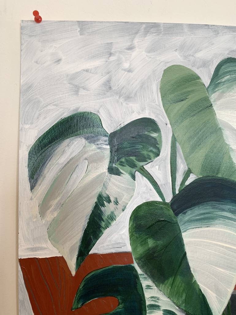 Original Abstract Botanic Painting by Michael Pfleghaar