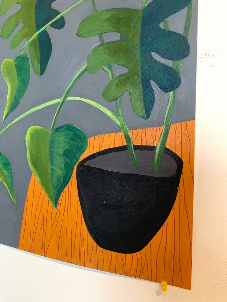 Original Abstract Botanic Painting by Michael Pfleghaar