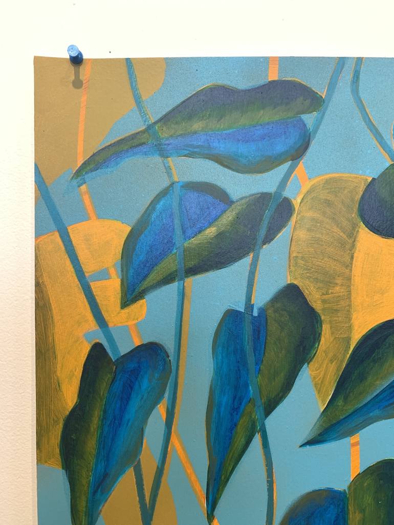 Original Abstract Botanic Painting by Michael Pfleghaar