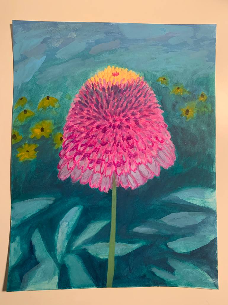 Original Abstract Floral Painting by Michael Pfleghaar