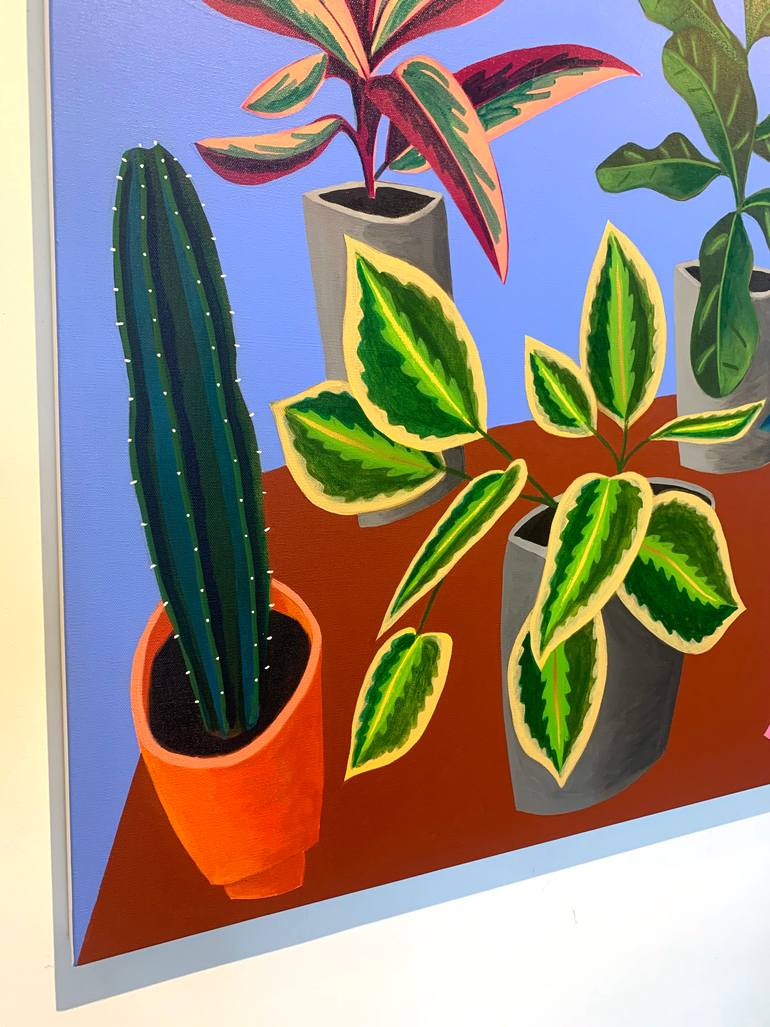 Original Abstract Botanic Painting by Michael Pfleghaar