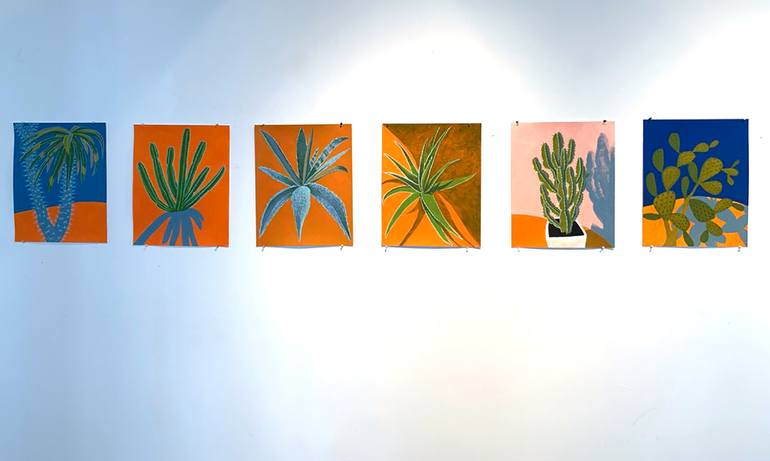 Original Abstract Botanic Painting by Michael Pfleghaar