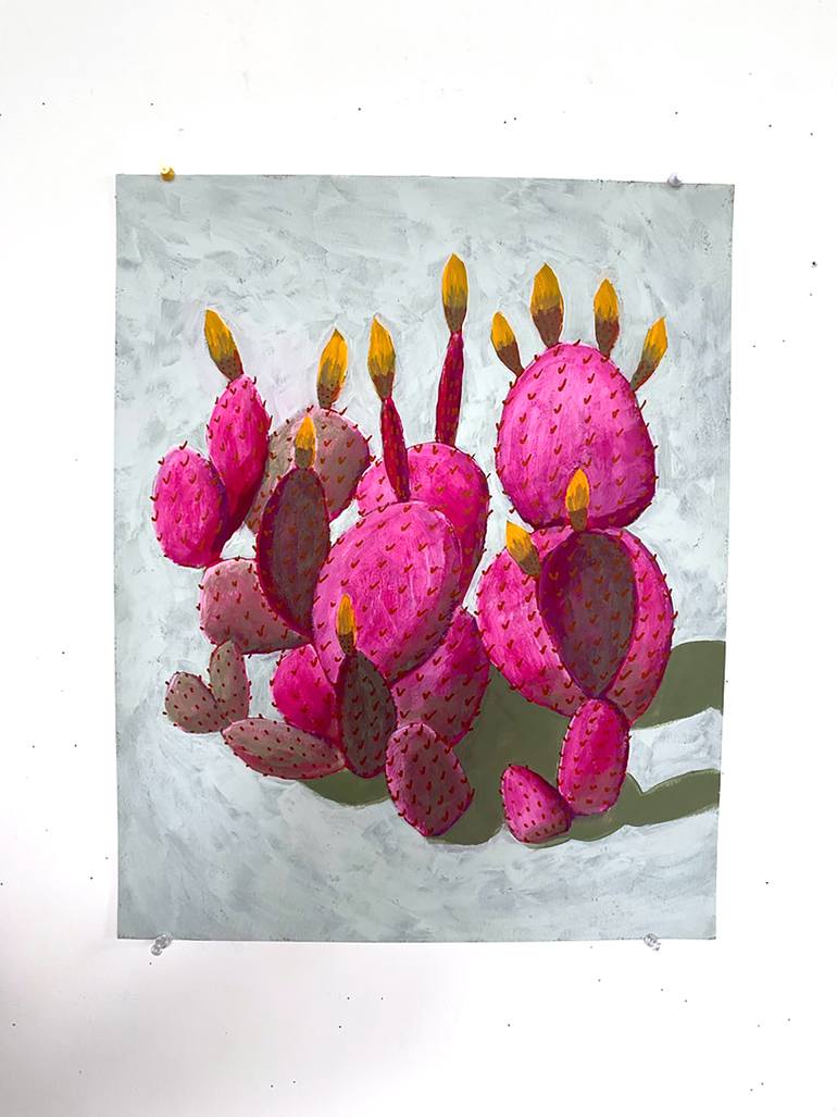 Original Abstract Botanic Painting by Michael Pfleghaar