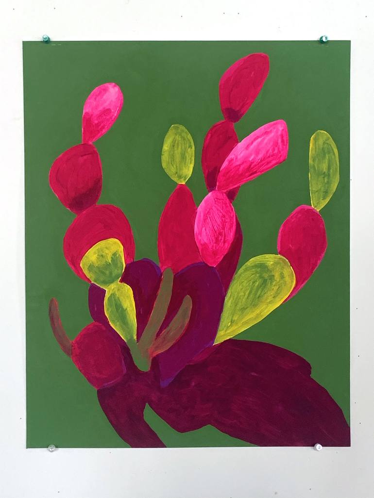 Original Abstract Botanic Painting by Michael Pfleghaar