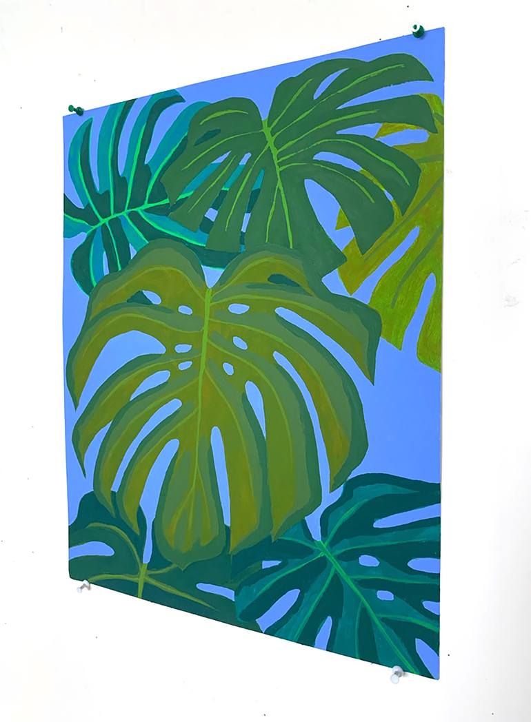 Original Abstract Botanic Painting by Michael Pfleghaar