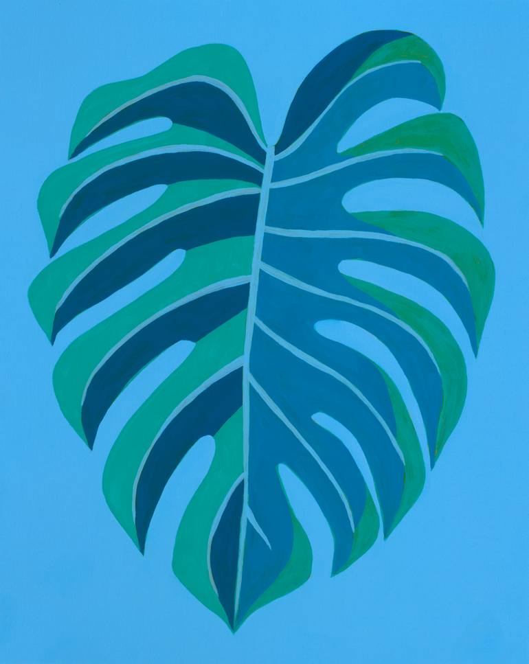 Original Abstract Botanic Painting by Michael Pfleghaar
