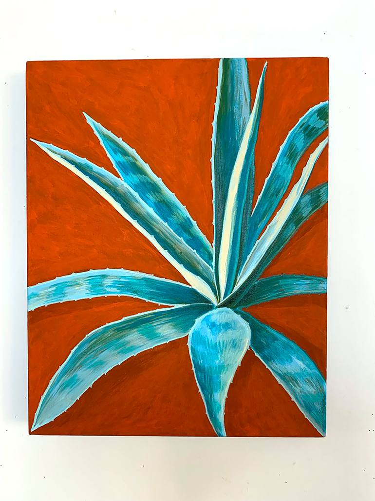 Original Abstract Botanic Painting by Michael Pfleghaar