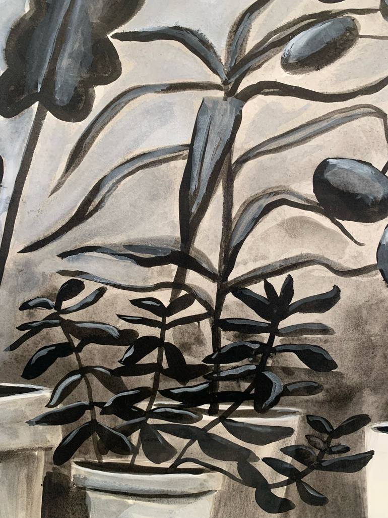 Original Abstract Botanic Painting by Michael Pfleghaar