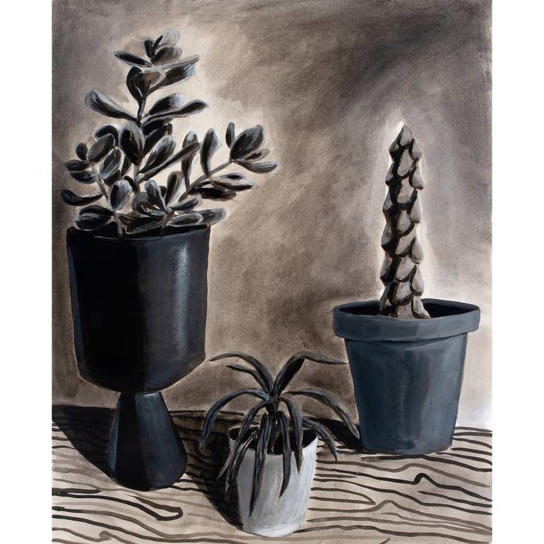 Original Abstract Botanic Painting by Michael Pfleghaar