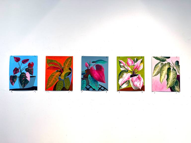 Original Abstract Botanic Painting by Michael Pfleghaar