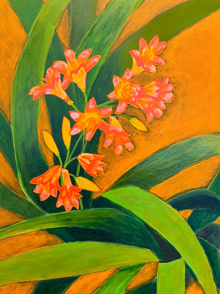 Original Abstract Floral Painting by Michael Pfleghaar