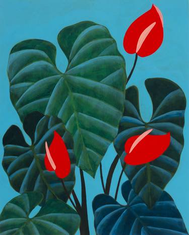 Original Abstract Botanic Paintings by Michael Pfleghaar