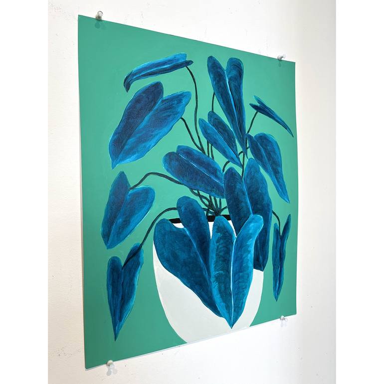 Original Abstract Botanic Painting by Michael Pfleghaar