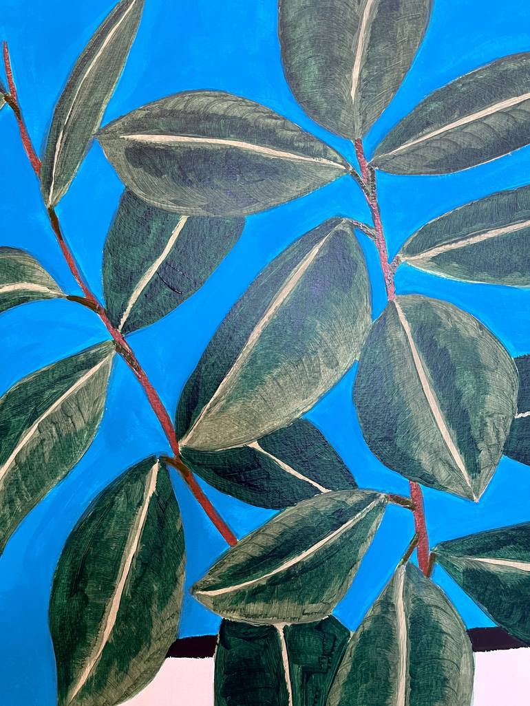 Original Abstract Botanic Painting by Michael Pfleghaar
