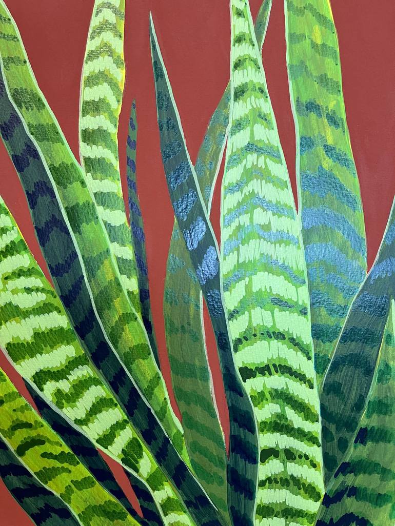 Original Abstract Botanic Painting by Michael Pfleghaar