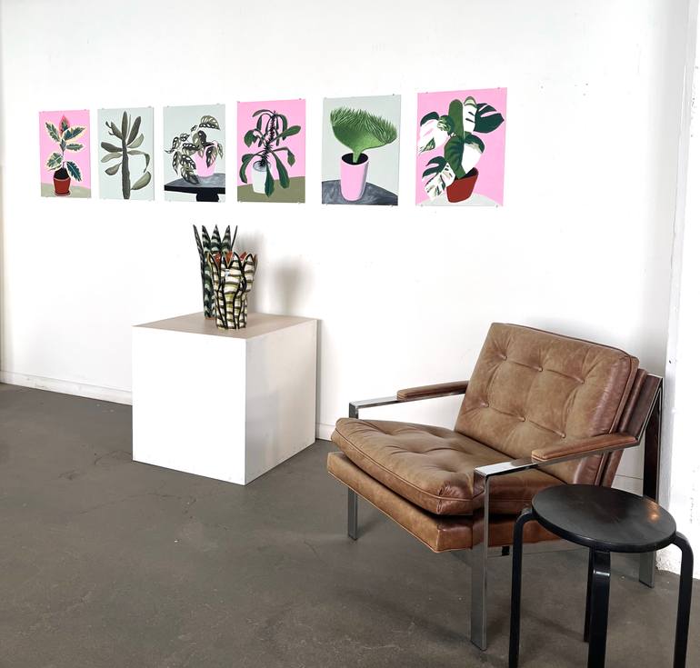 Original Abstract Botanic Painting by Michael Pfleghaar