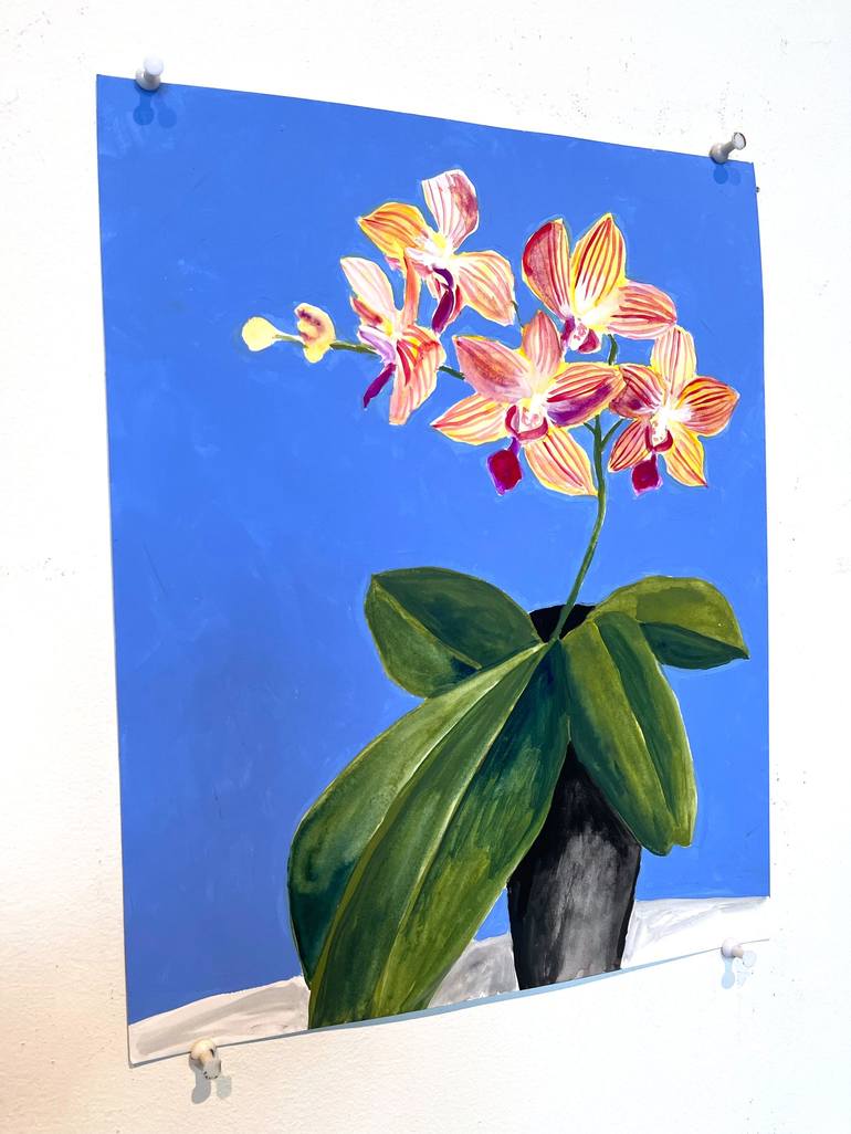 Original Abstract Floral Painting by Michael Pfleghaar