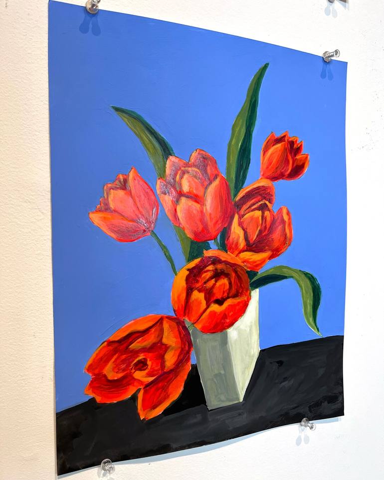 Original Abstract Floral Painting by Michael Pfleghaar