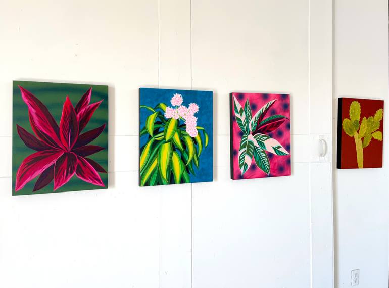 Original Abstract Botanic Painting by Michael Pfleghaar