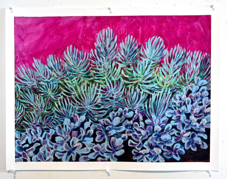 Original Abstract Botanic Painting by Michael Pfleghaar