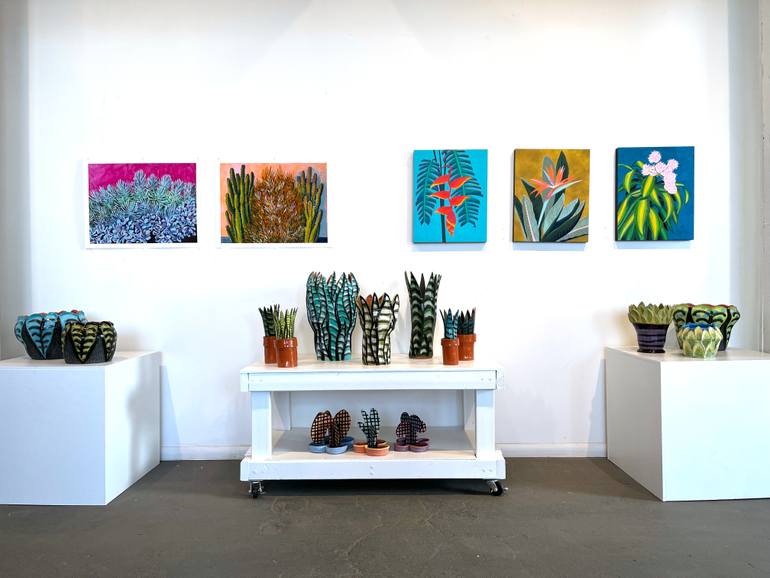 Original Abstract Botanic Painting by Michael Pfleghaar