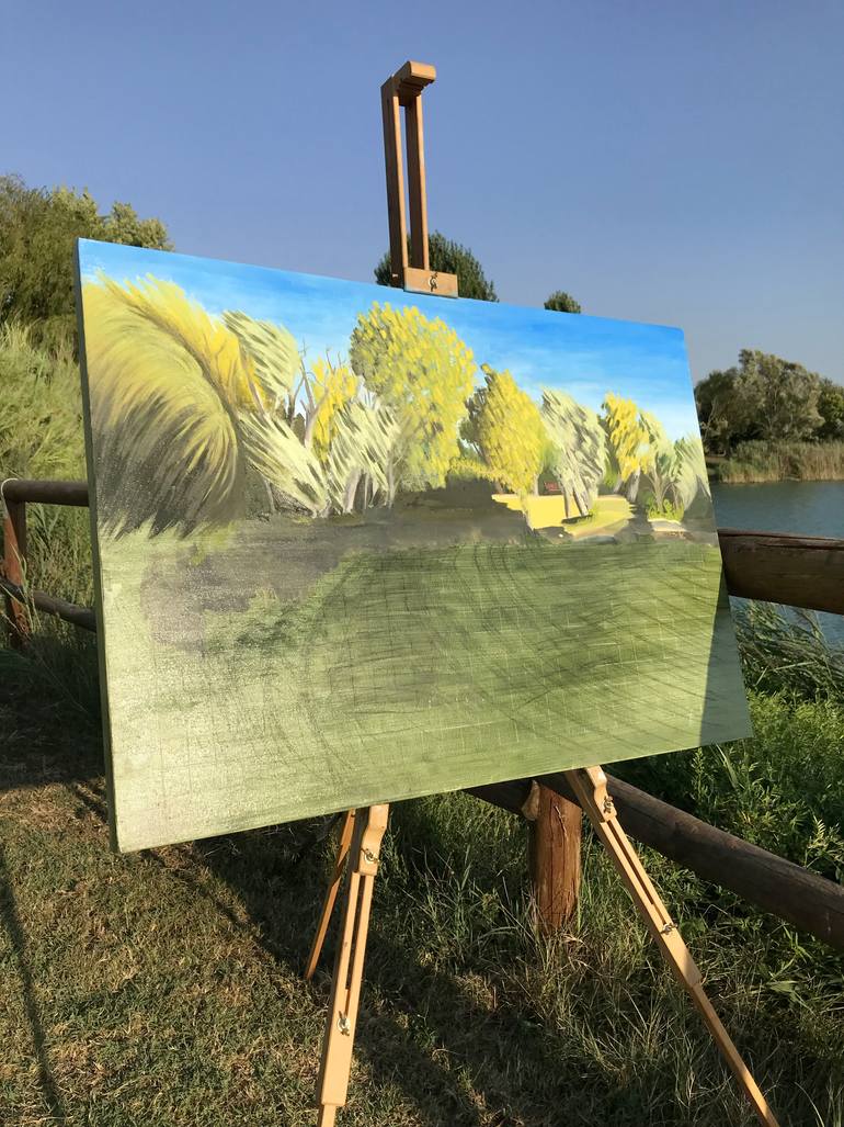 Original Impressionism Landscape Painting by Lorenzo Turini