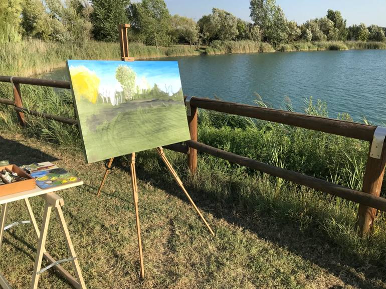 Original Impressionism Landscape Painting by Lorenzo Turini